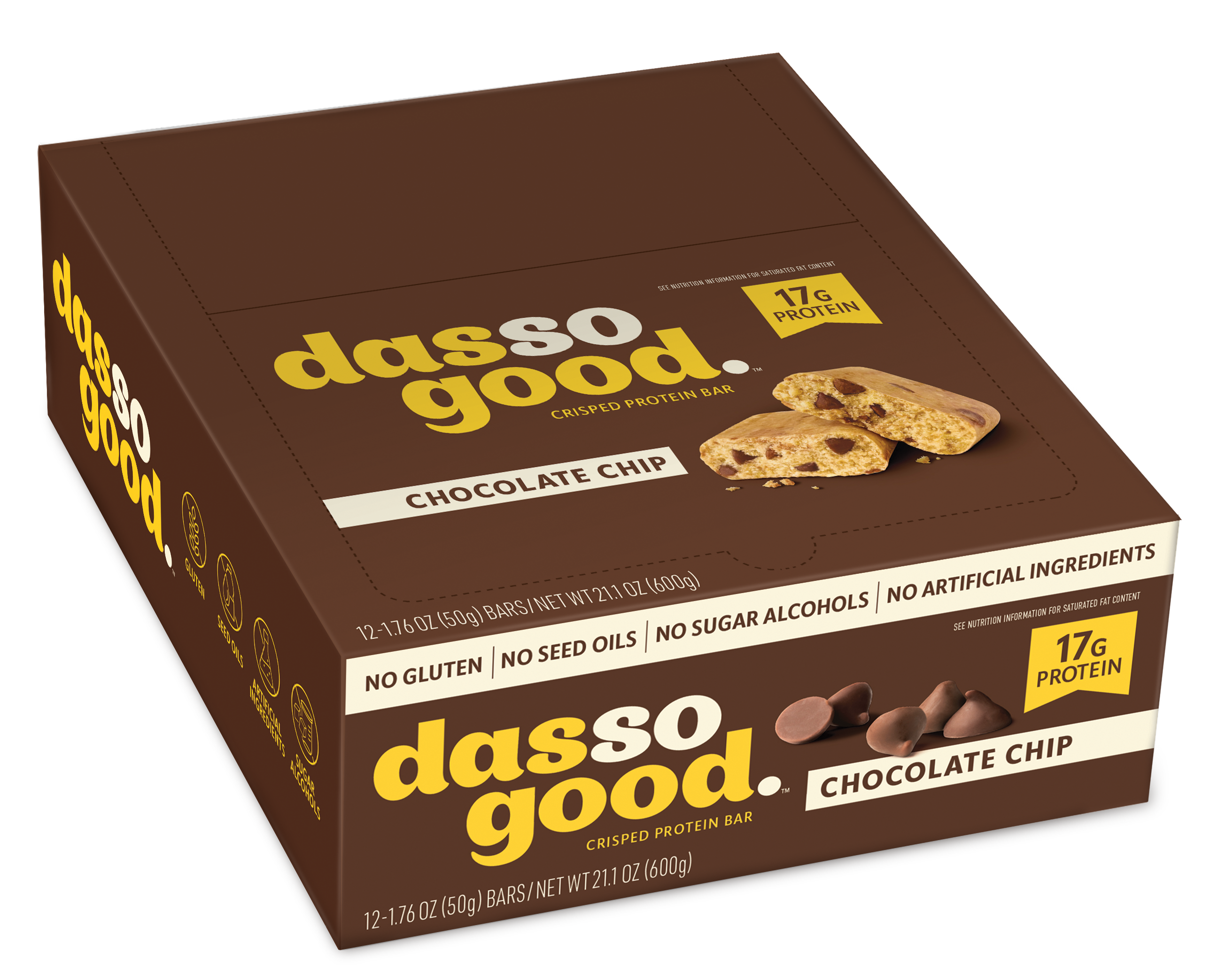 dasso good chocolate chip protein bar